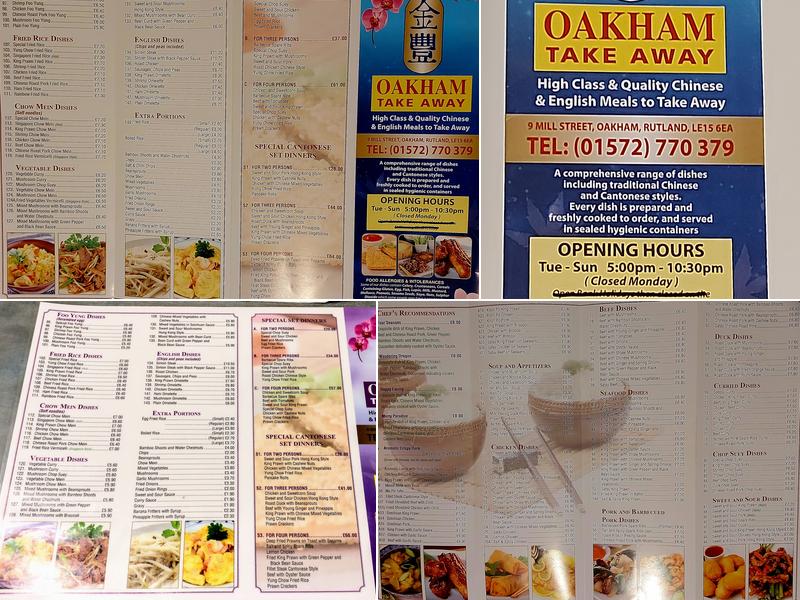 Oakham Chinese Menu