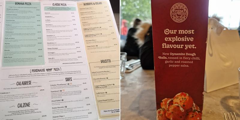 Pizza Express Menu