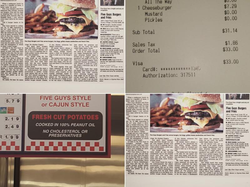 Five Guys Menu