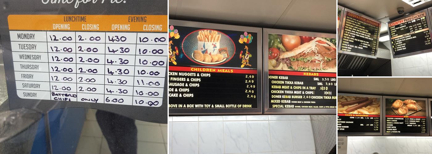 Codfather Fish & Chips Menu