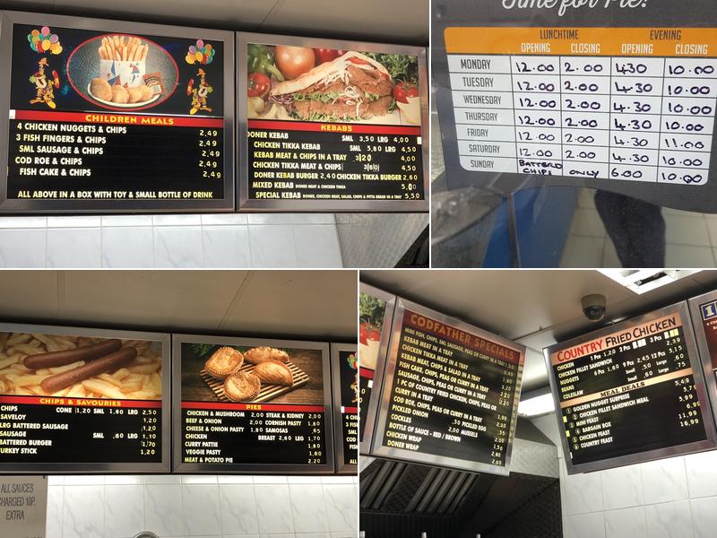 Codfather Fish & Chips Menu