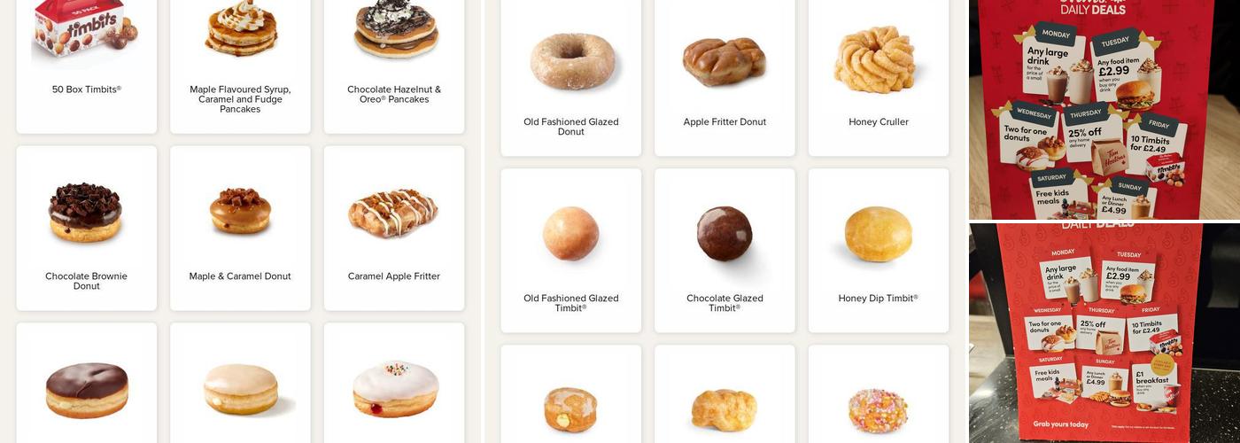 Tim Hortons Menu