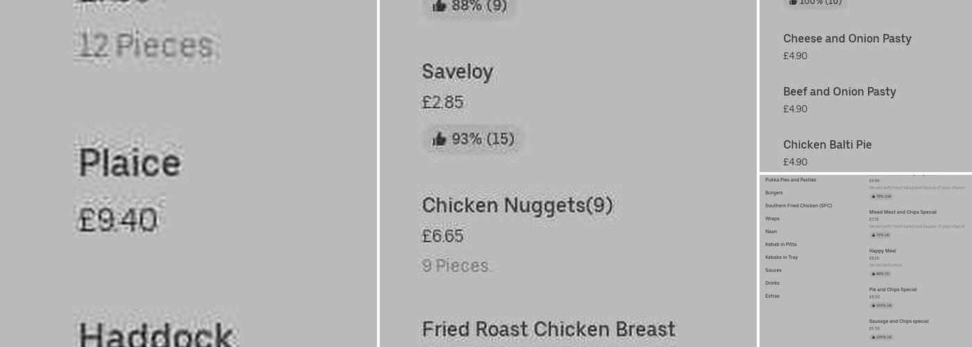 Neptune Fish Bar Menu