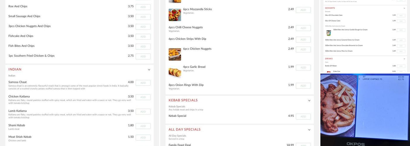 The Fish and Chip Shop Menu