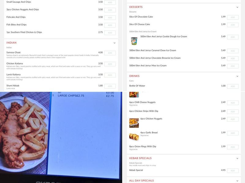 The Fish and Chip Shop Menu