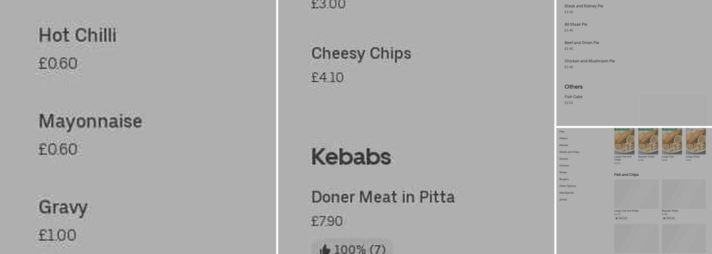 Rose's Fish Bar Menu