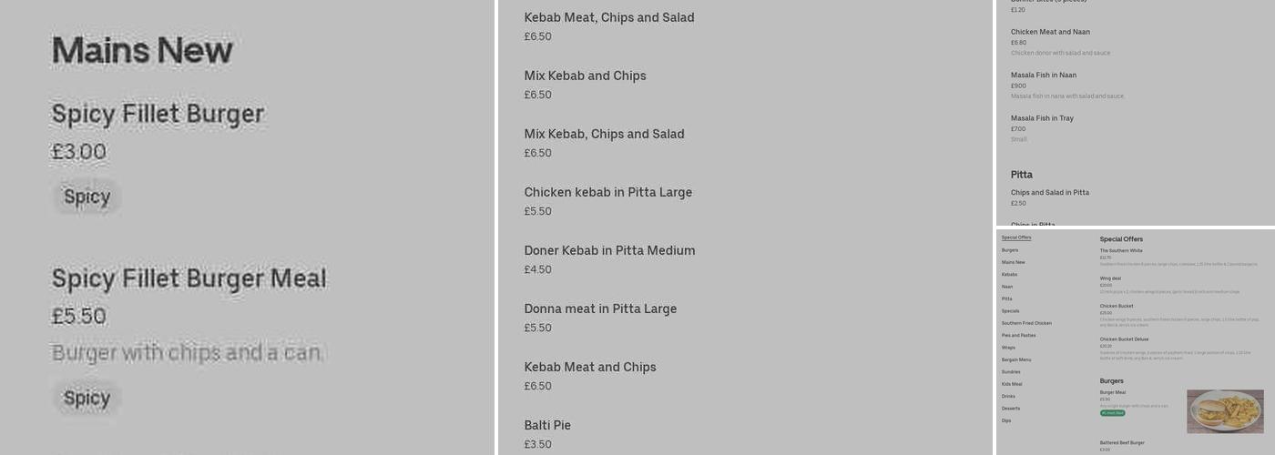 The Chip 'N' Whale Menu