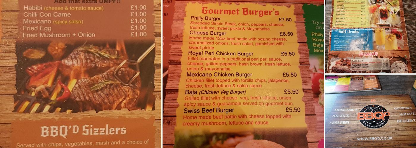 Bbq'd Restaurant Menu