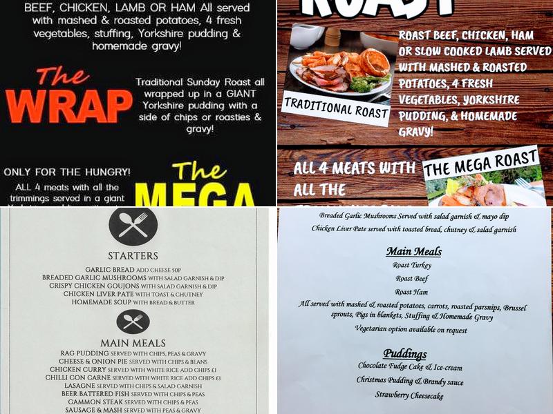 Spinners Arms Menu