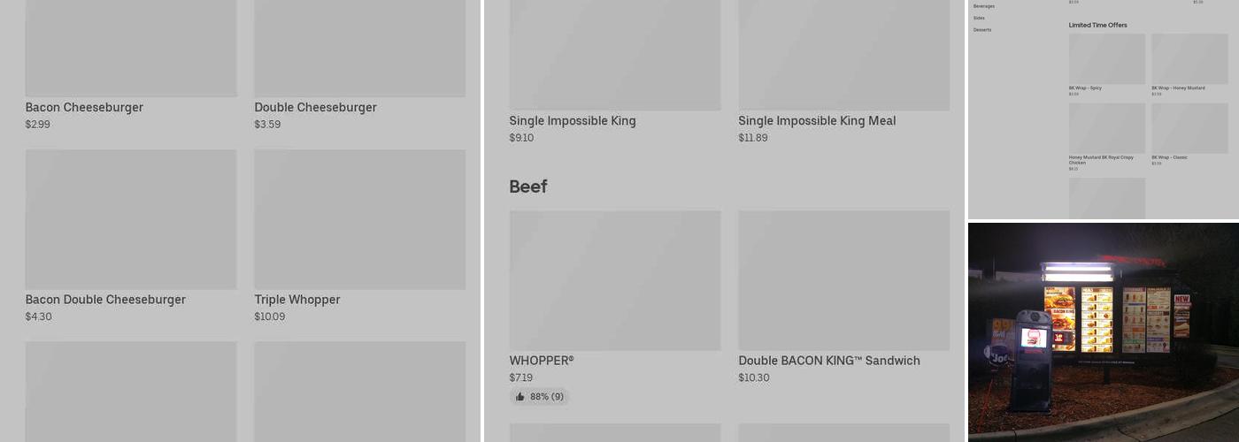 Burger King Menu