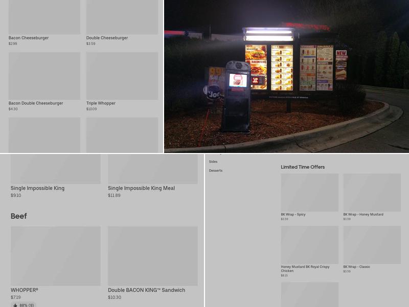 Burger King Menu