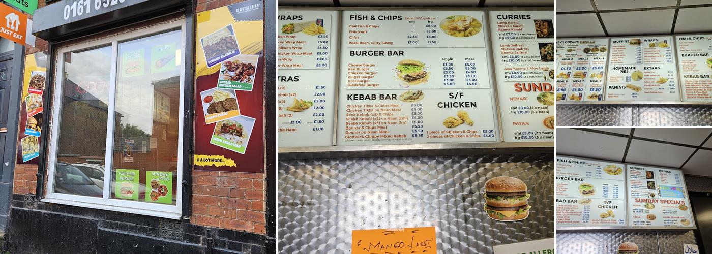 Glodwick Chippy Menu