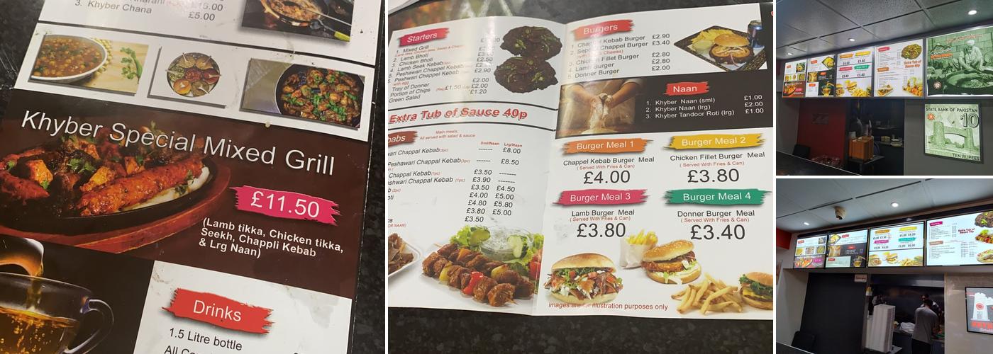 Khyber Kebabs Menu