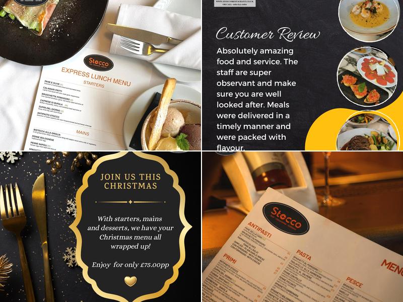 Stocco Restaurant - Authentic Italian Restaurant Menu