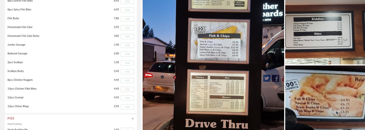 Old Mother Hubbards Menu