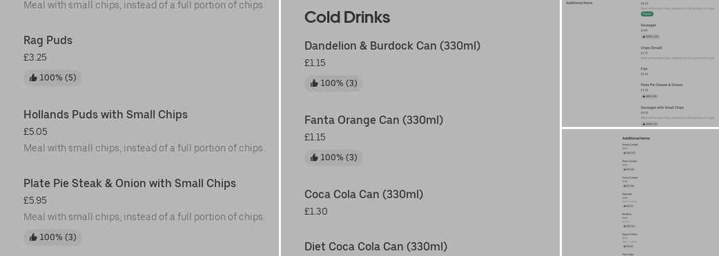 Selwyn's Fish & Chips Menu