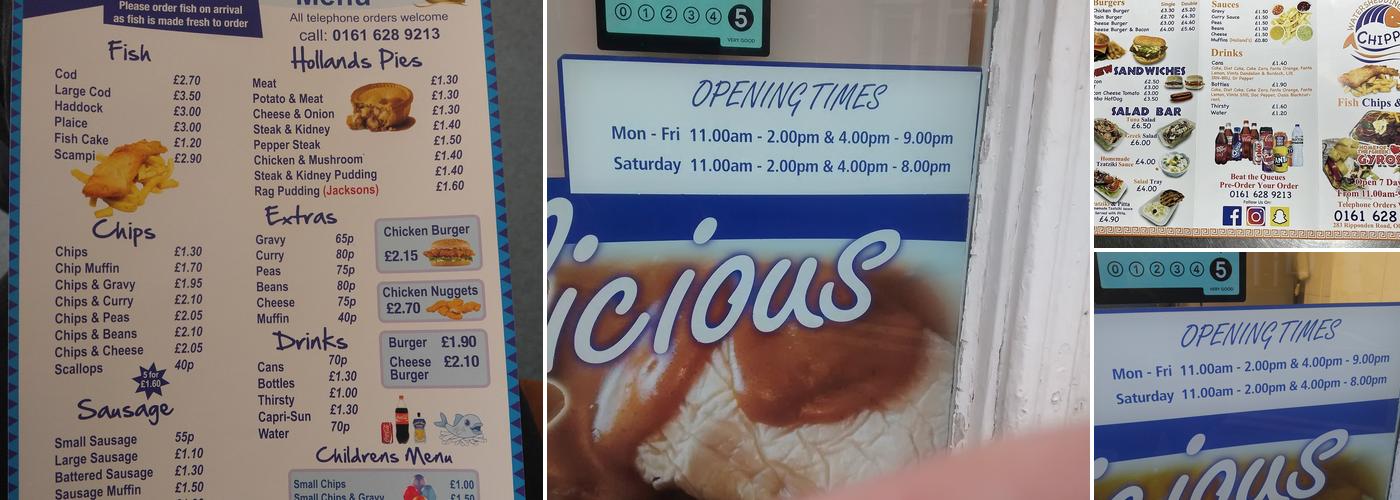 Watersheddings Chippy Menu