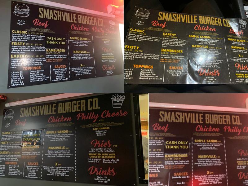 Smashville Burger Co (Oldham) Menu