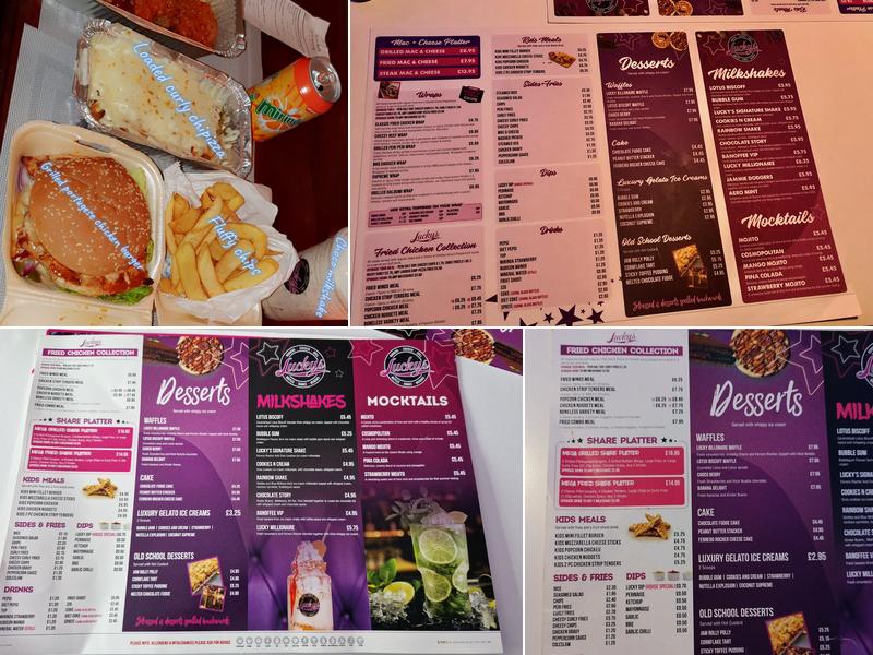 Luckys Diner Oldham Menu