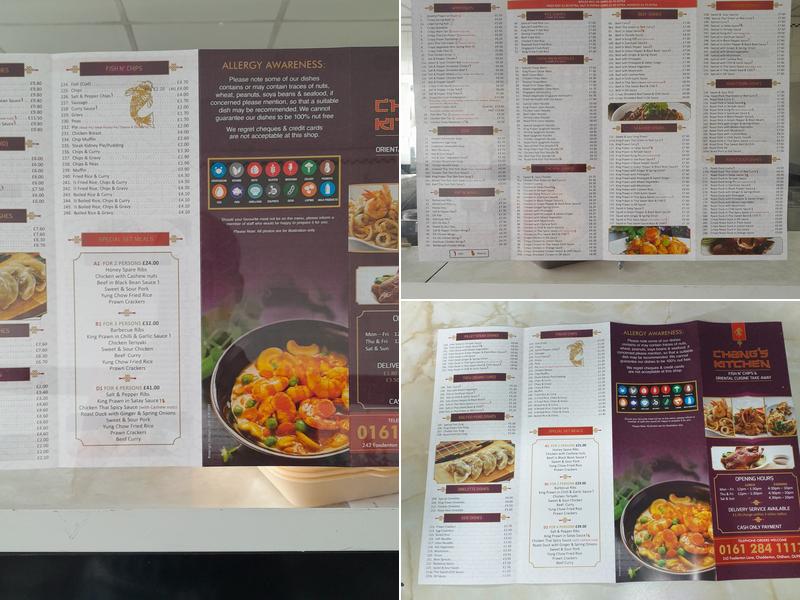 Chang's Kitchen Menu