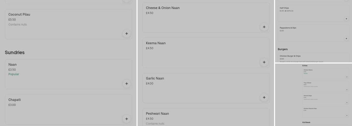 Master Chef Indian Menu