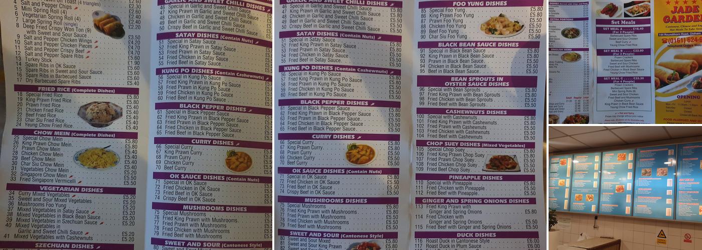 J Gardens Chinese Takeaway Menu