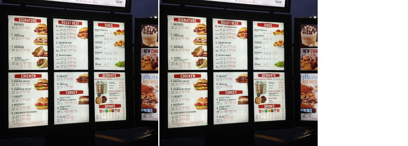 Arby's Menu