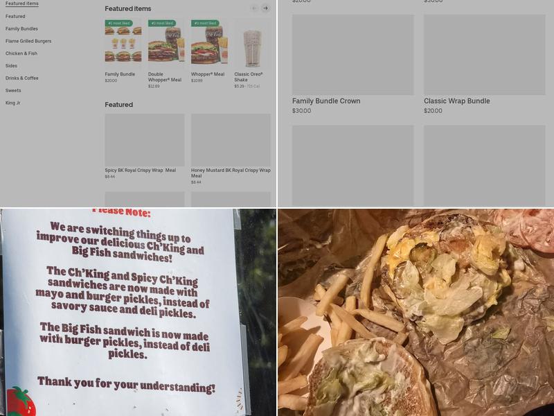 Burger King Menu