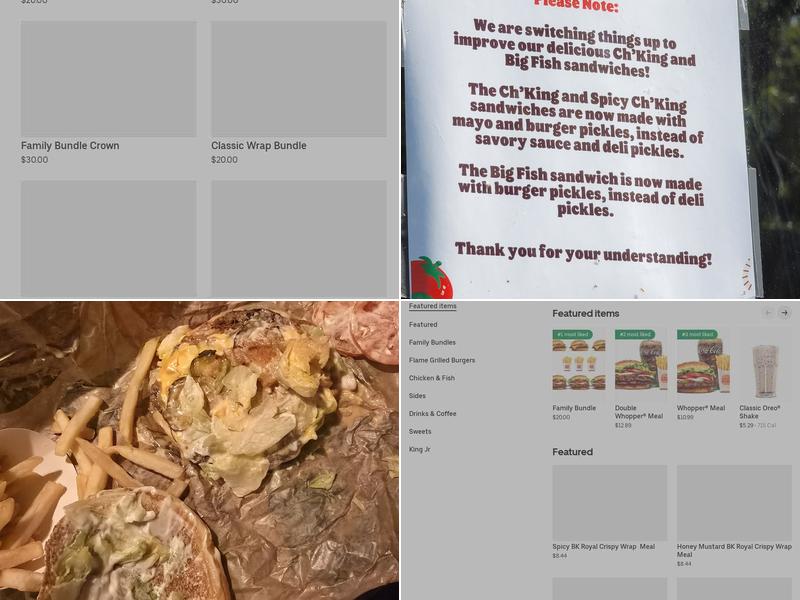 Burger King Menu