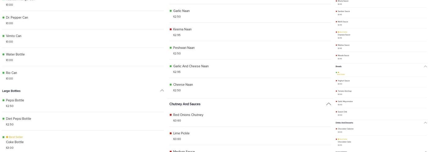 Nosh New World Cuisine Menu