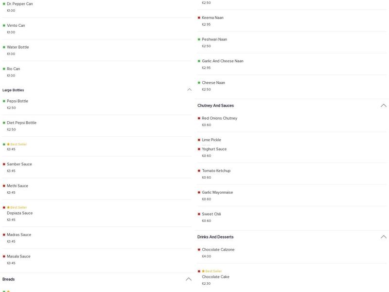 Nosh New World Cuisine Menu