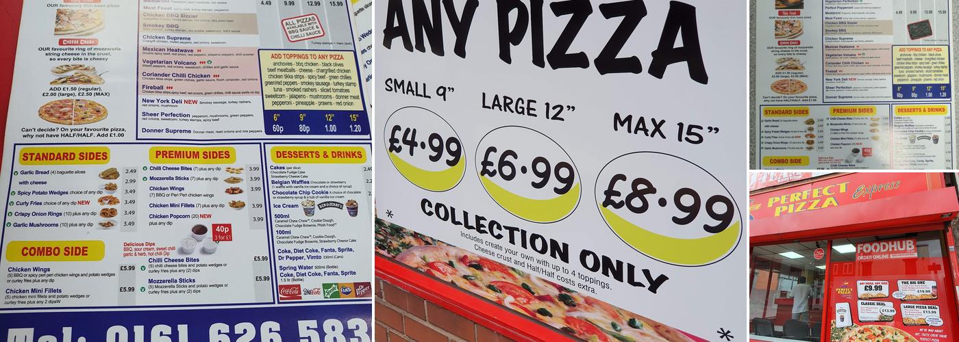 Perfect Pizza Express Oldham Menu