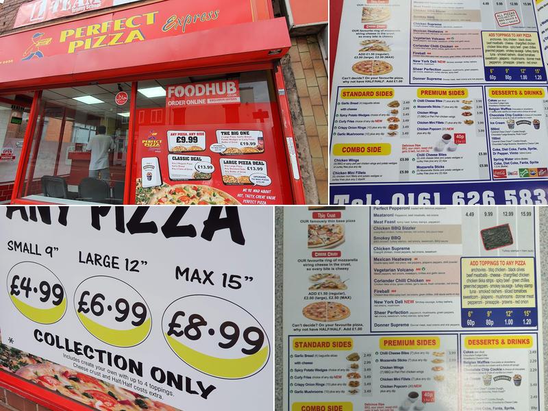 Perfect Pizza Express Oldham Menu