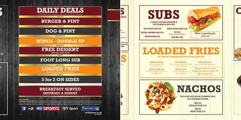 Red Lion Menu