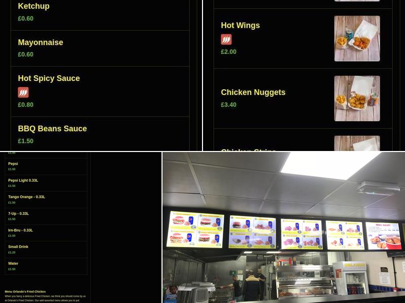 Orlando's Fried Chicken Menu