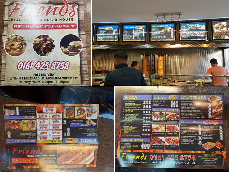 Friends Restaurant Oldham Menu