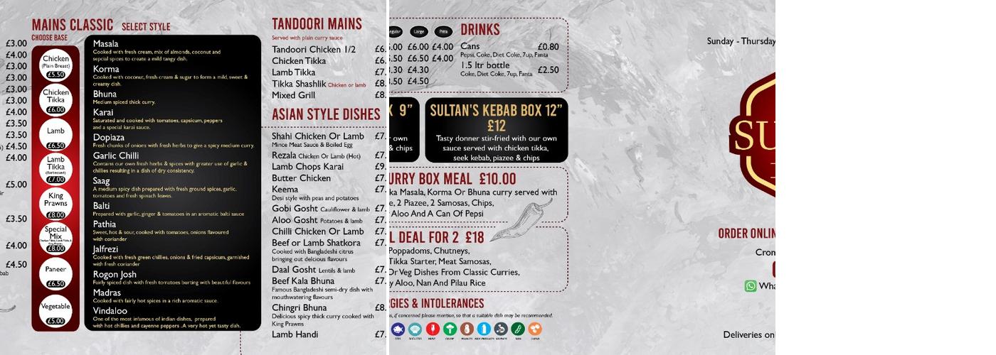 Sultan's Menu