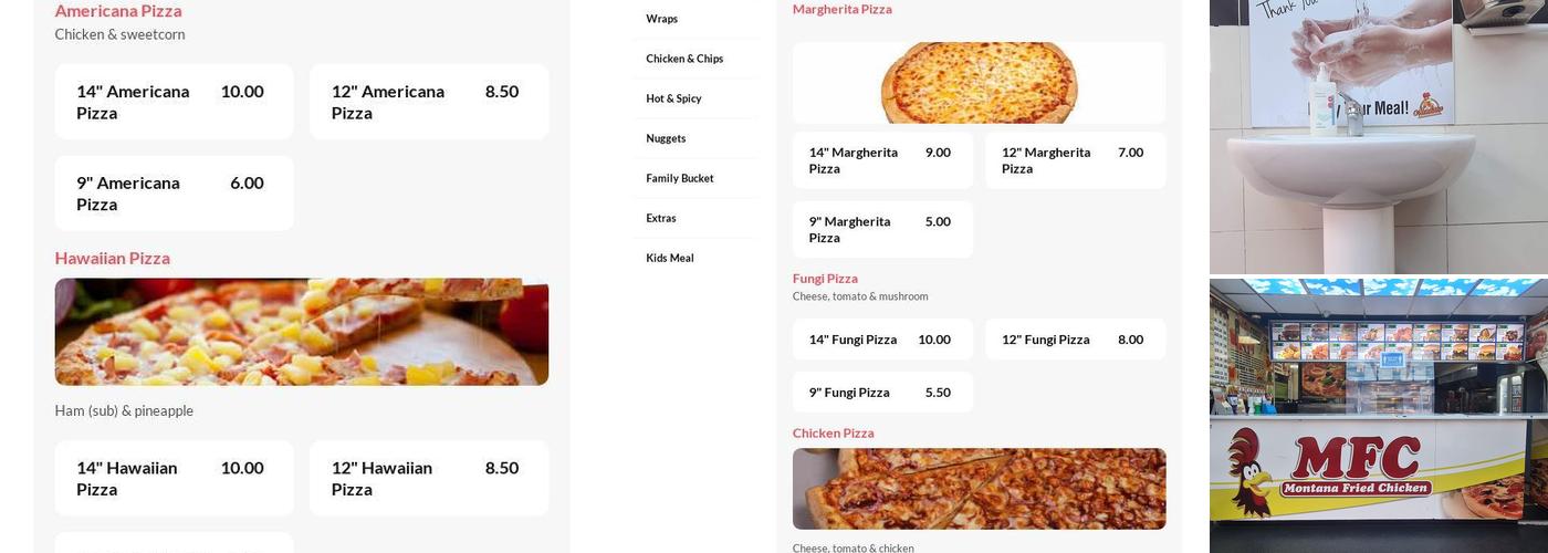 Montana Fried Chicken LTD Menu