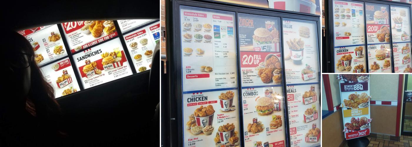 KFC Menu