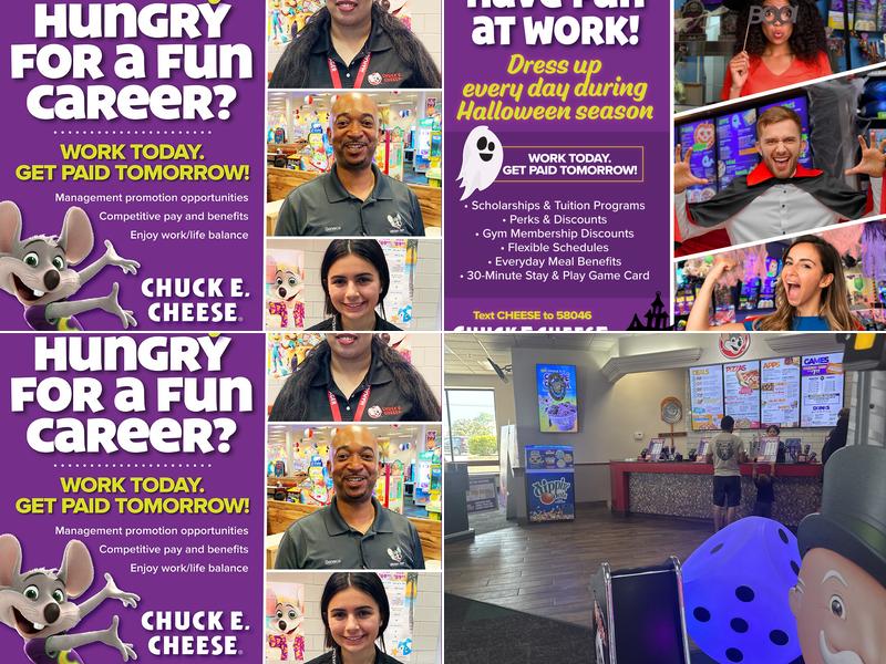 Chuck E. Cheese Menu