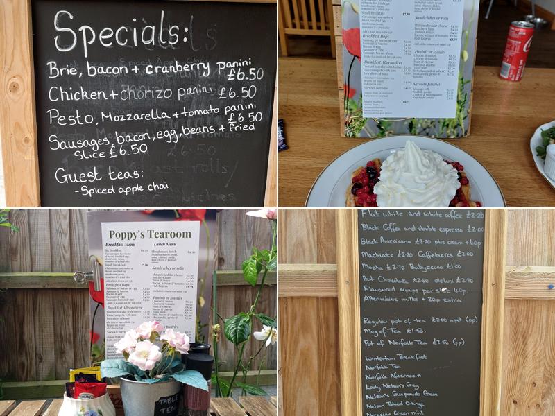 Poppy’s Winterton-on-Sea Menu
