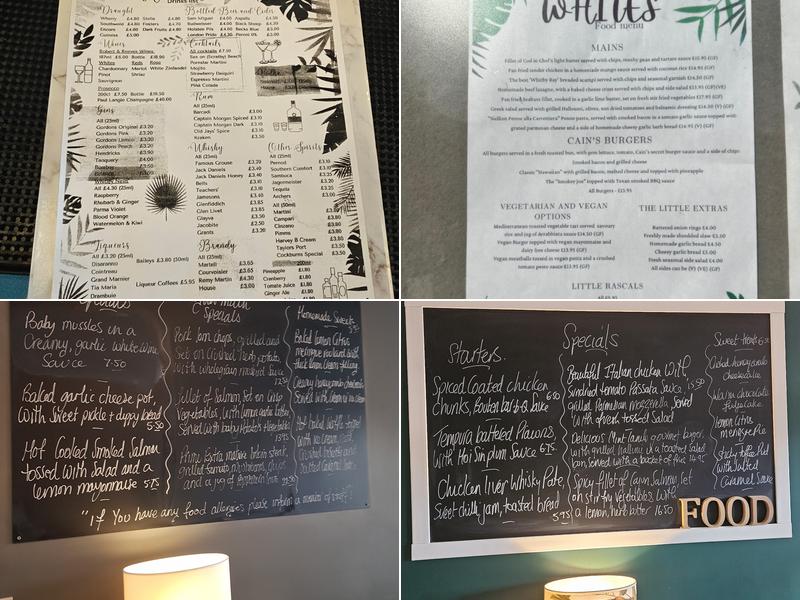 Whites Lounge Bar (WLB) Menu