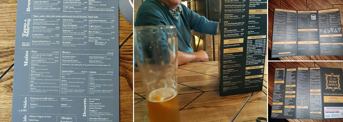 The Old Post Office Menu