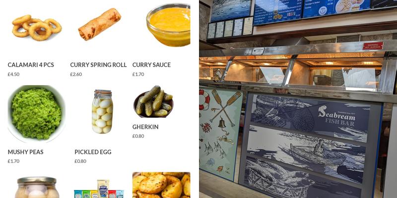 Sea Bream Fish Bar Menu