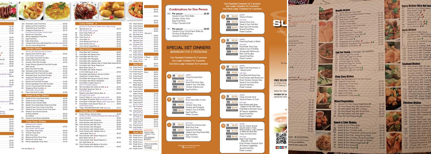 Sun Do Chinese Takeaway Menu
