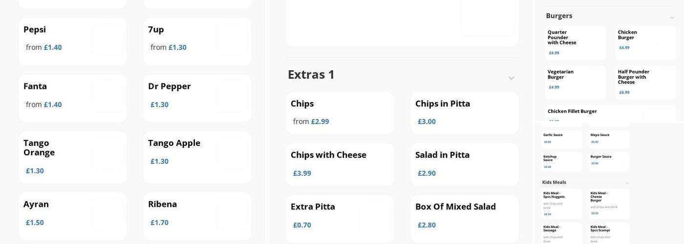 Quality Kebab and Fish Menu