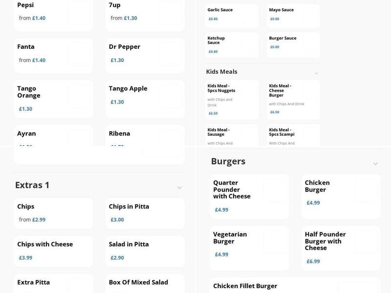 Quality Kebab and Fish Menu