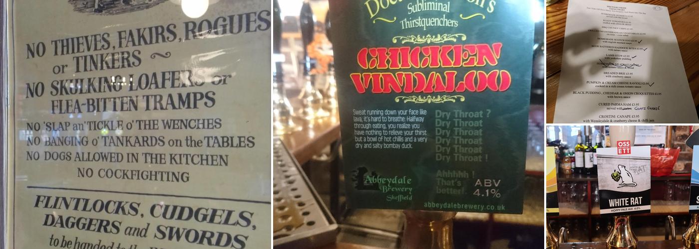 The Brewers Pride Menu