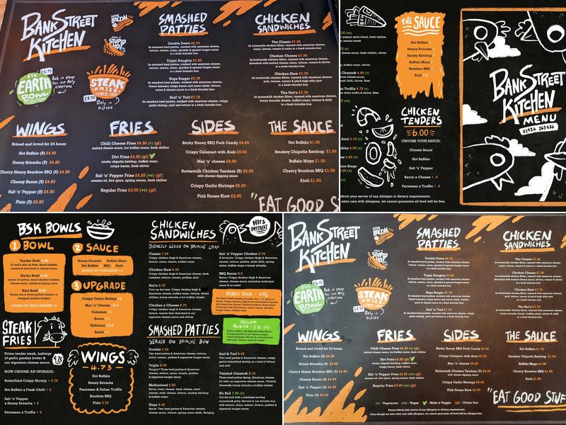 Bank Street Kitchen Menu