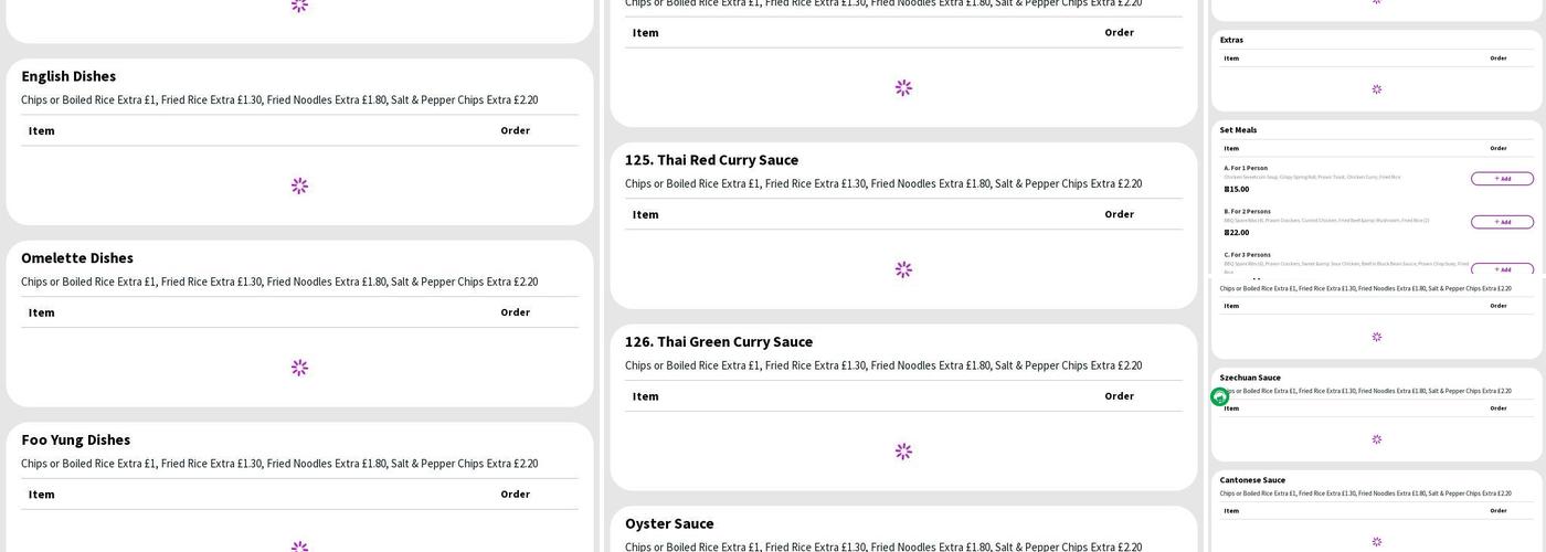 Cheung's Authentic Chinese Cuisine Menu